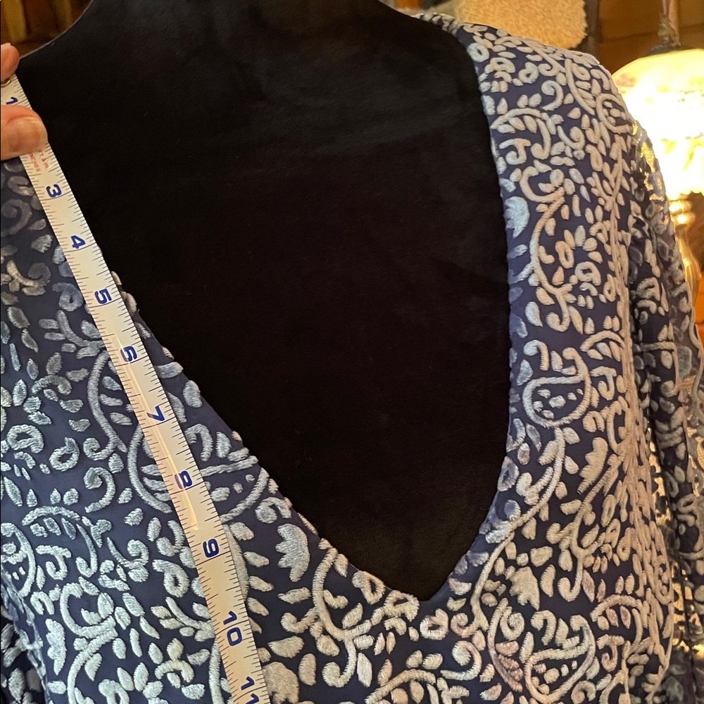 JEN ROSSI COLLECTION SUNSET STRIP LAPIS MINI DRESS Sz L - Picture 13 of 14